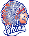 Skins logo with illustration