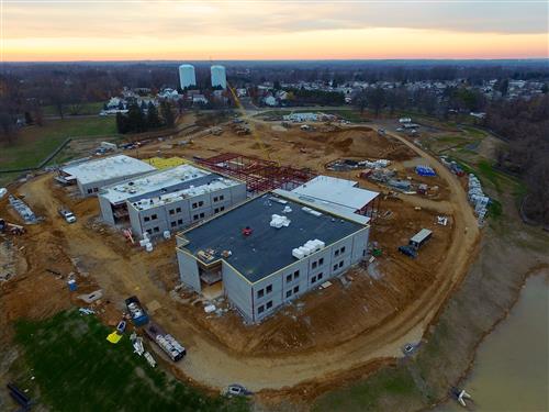 Aerial of construction